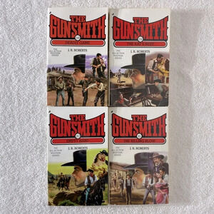Vintage The Gunsmith All Action Western Romance Novel x4
